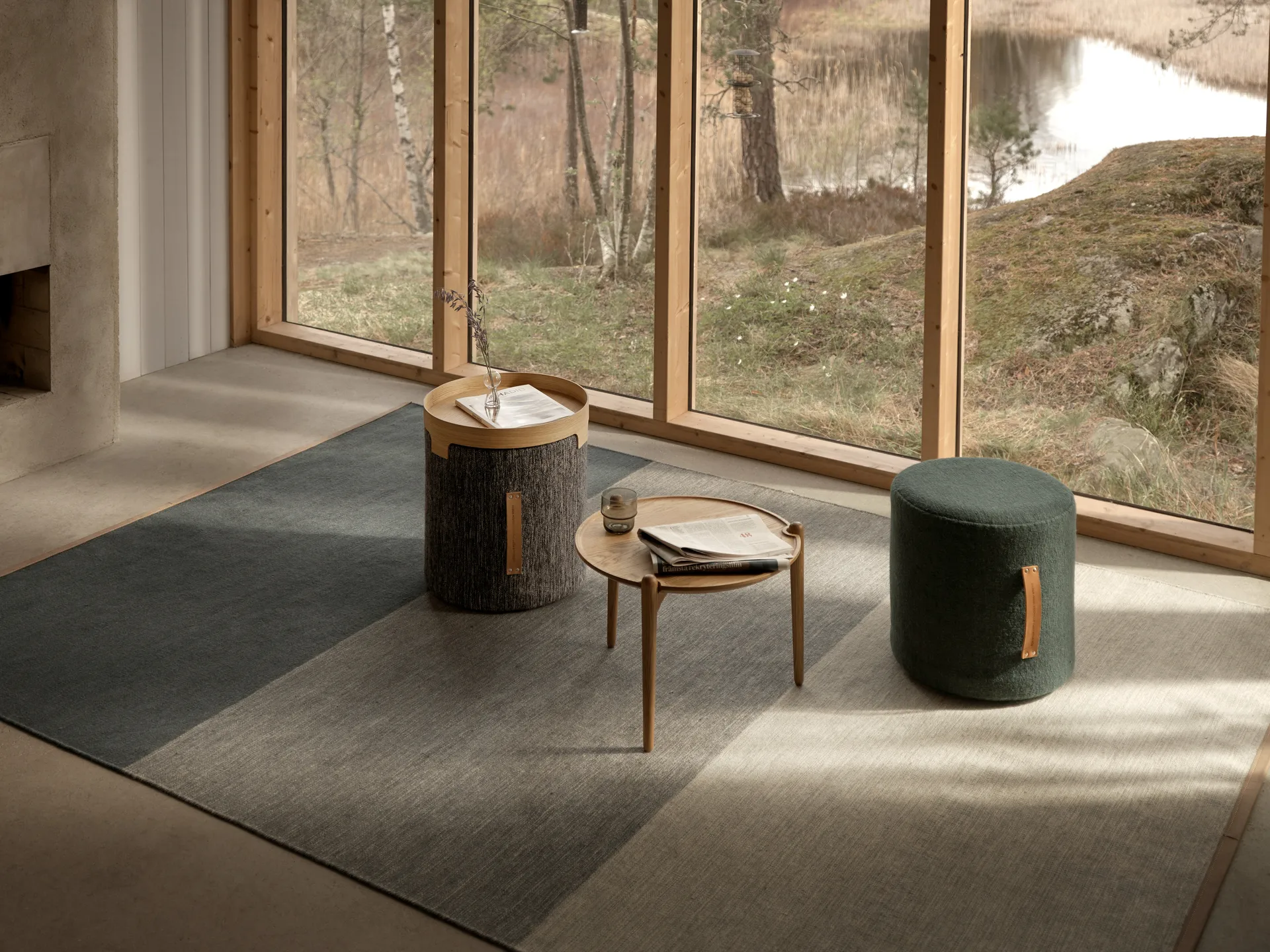 Björk round stool high, Dark grey, Ø45x45 cm Design House Stockholm