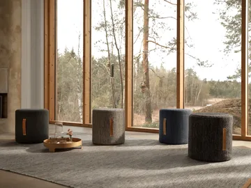 Björk round stool high - Dark grey, Ø45x45 cm - Design House Stockholm