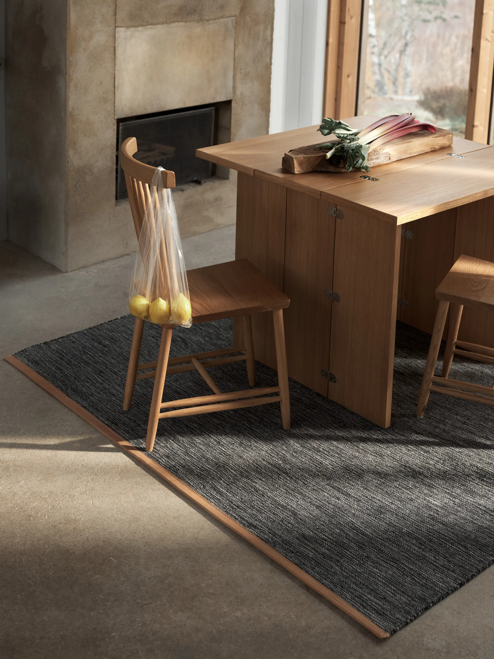 Björk rug large dark grey, 170x240 cm Design House Stockholm