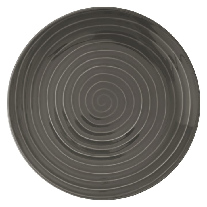 Blond dinner plate 28 cm - stripe grey - Design House Stockholm