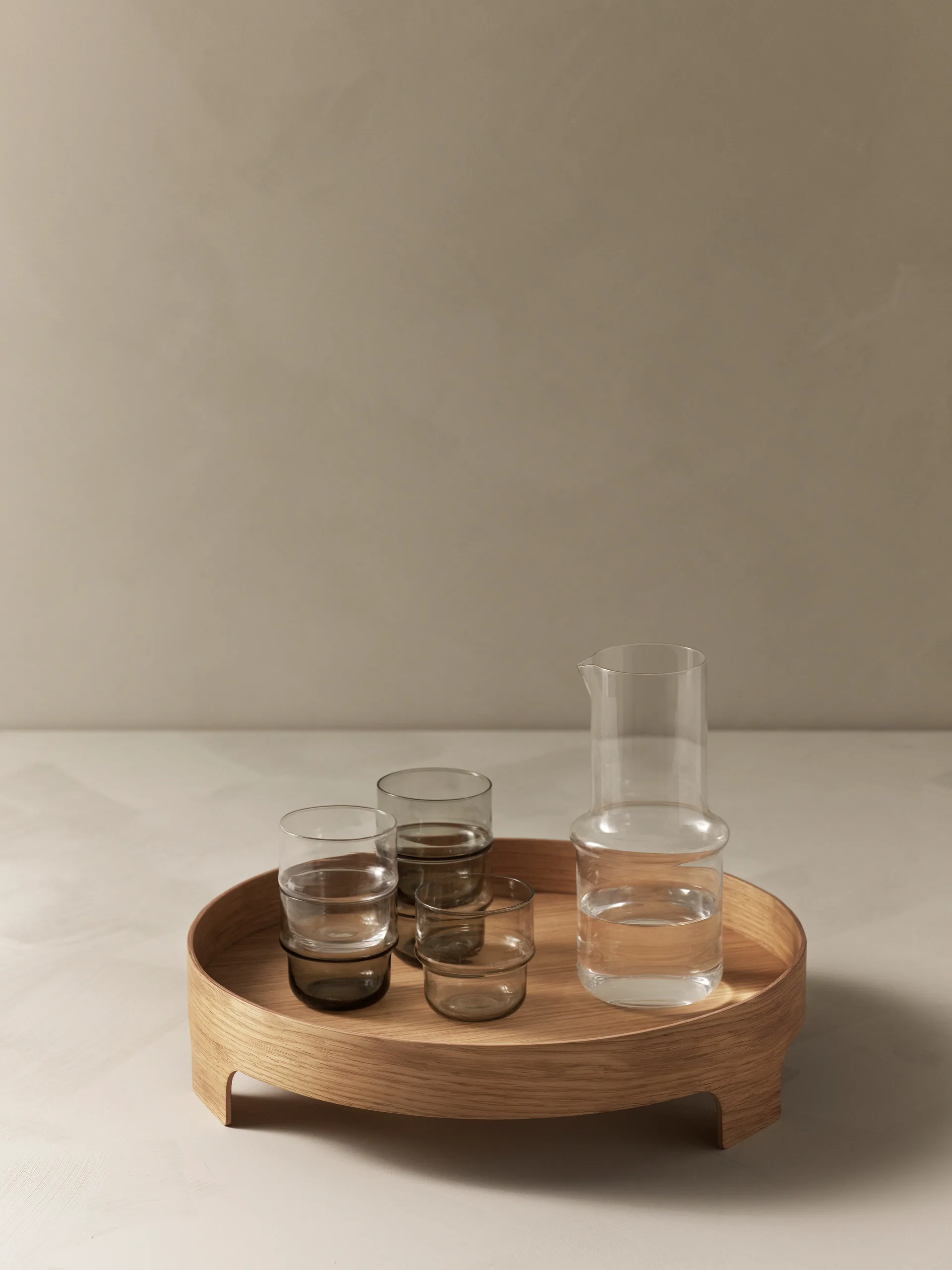 Bridge tray Ø42 cm, Oak Design House Stockholm