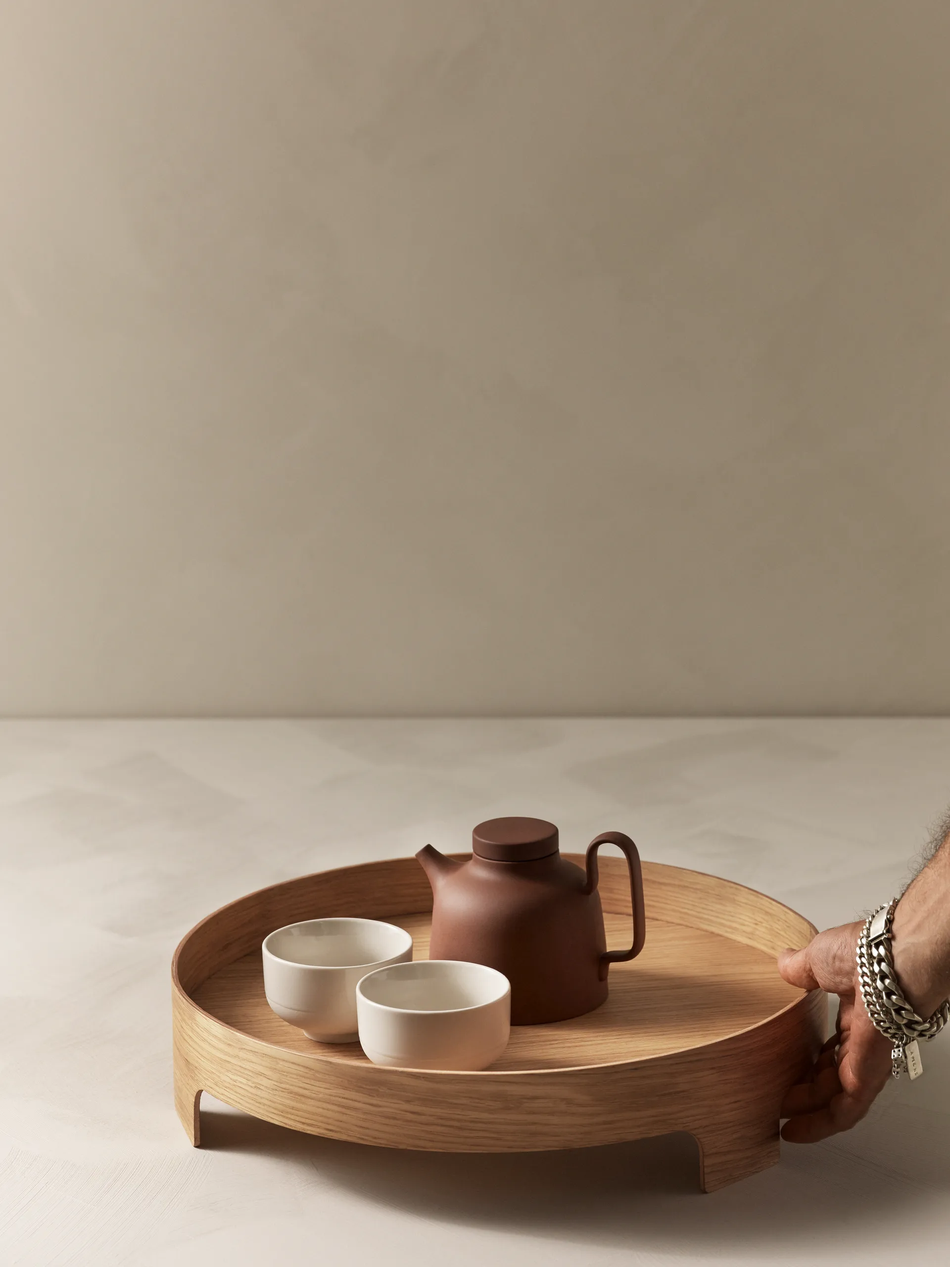 Bridge tray, Oak, Ø42 cm Design House Stockholm