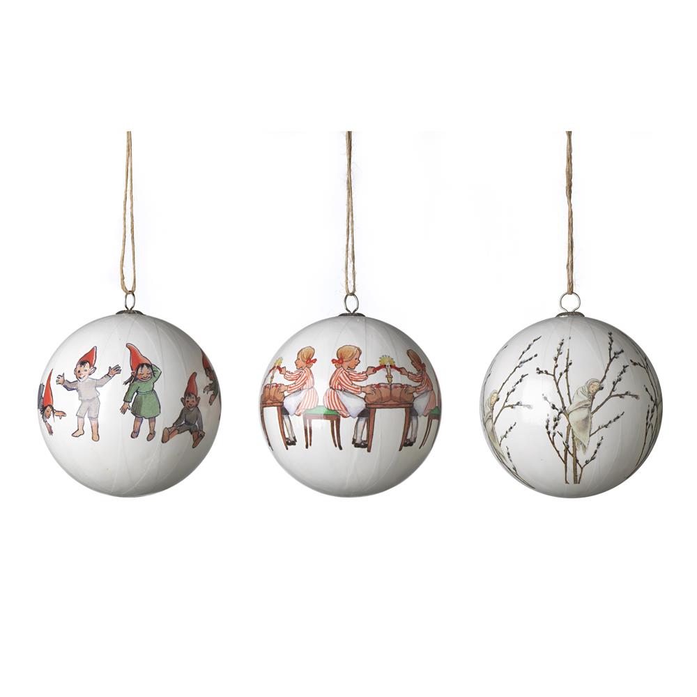 Design House Stockholm Elsa Beskow Christmas tree ornament 3-pack Set No. 2