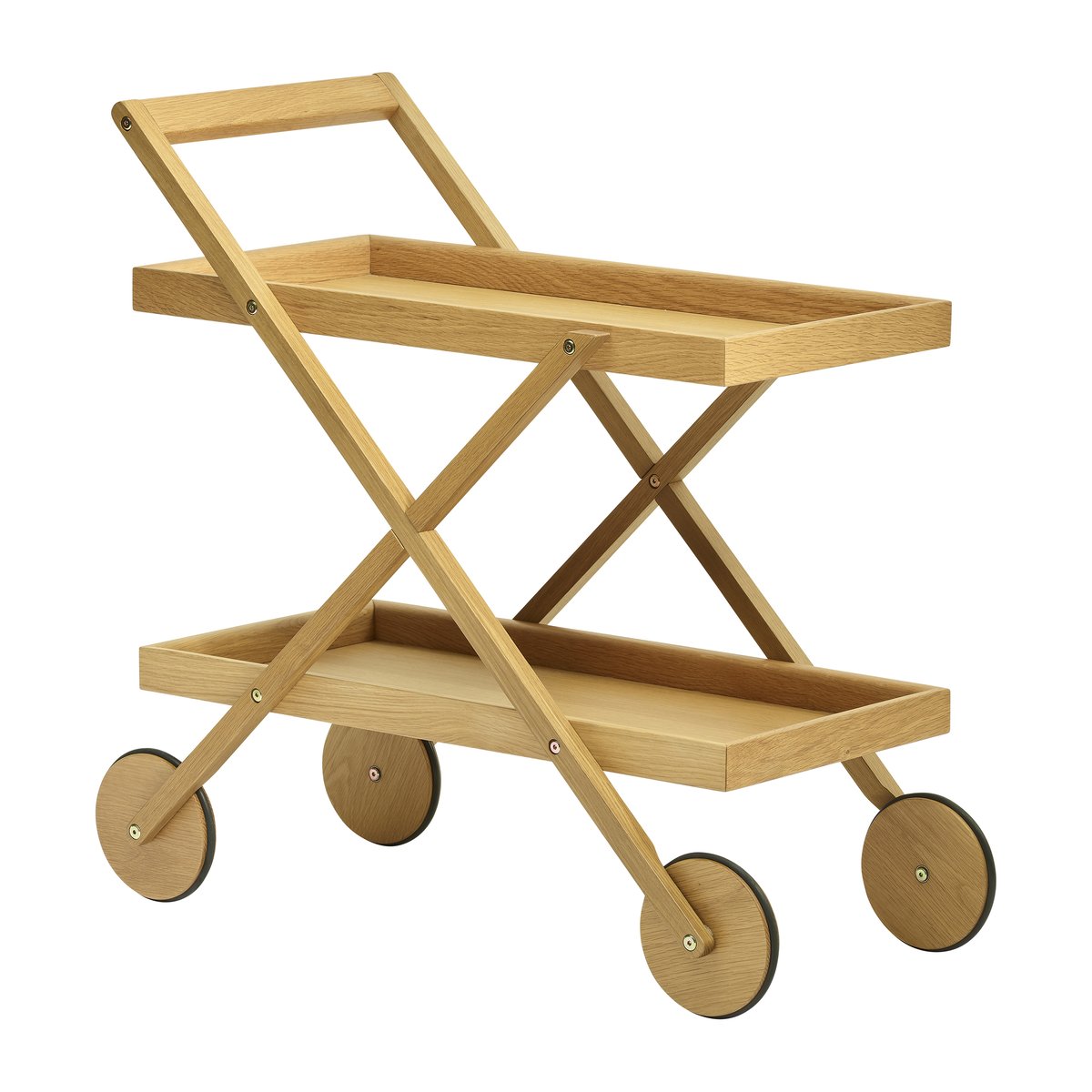 Design House Stockholm Exit serving trolley Oak | Scandinavian Design | Serving trolleys | Brown