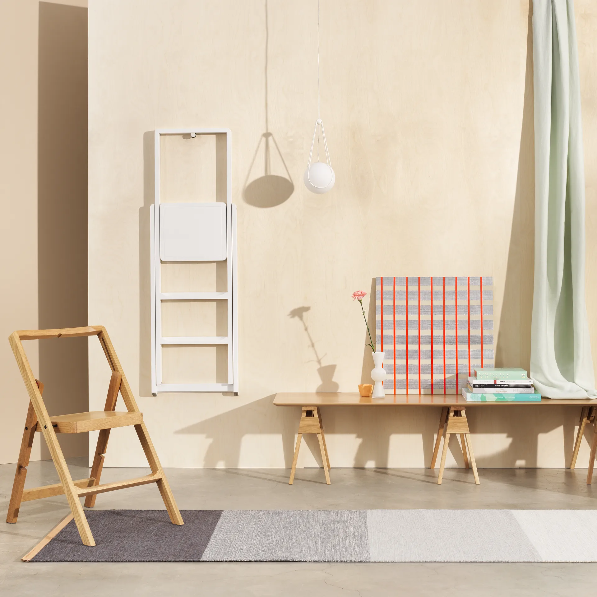 Fields rug 80x250 cm, Blue-grey Design House Stockholm