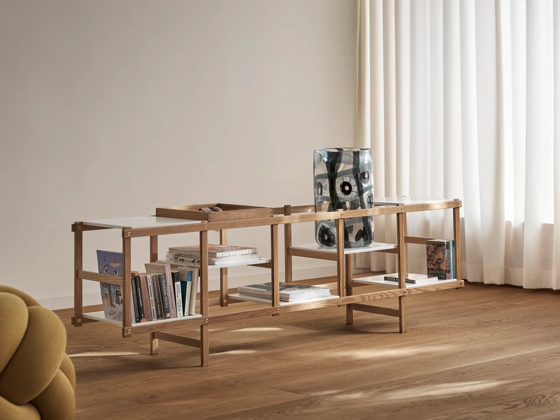 Frame shelf low, Oak-white Design House Stockholm