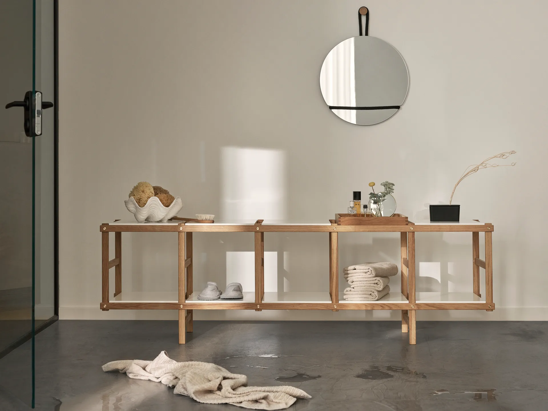 Frame shelf low, Oak-white Design House Stockholm