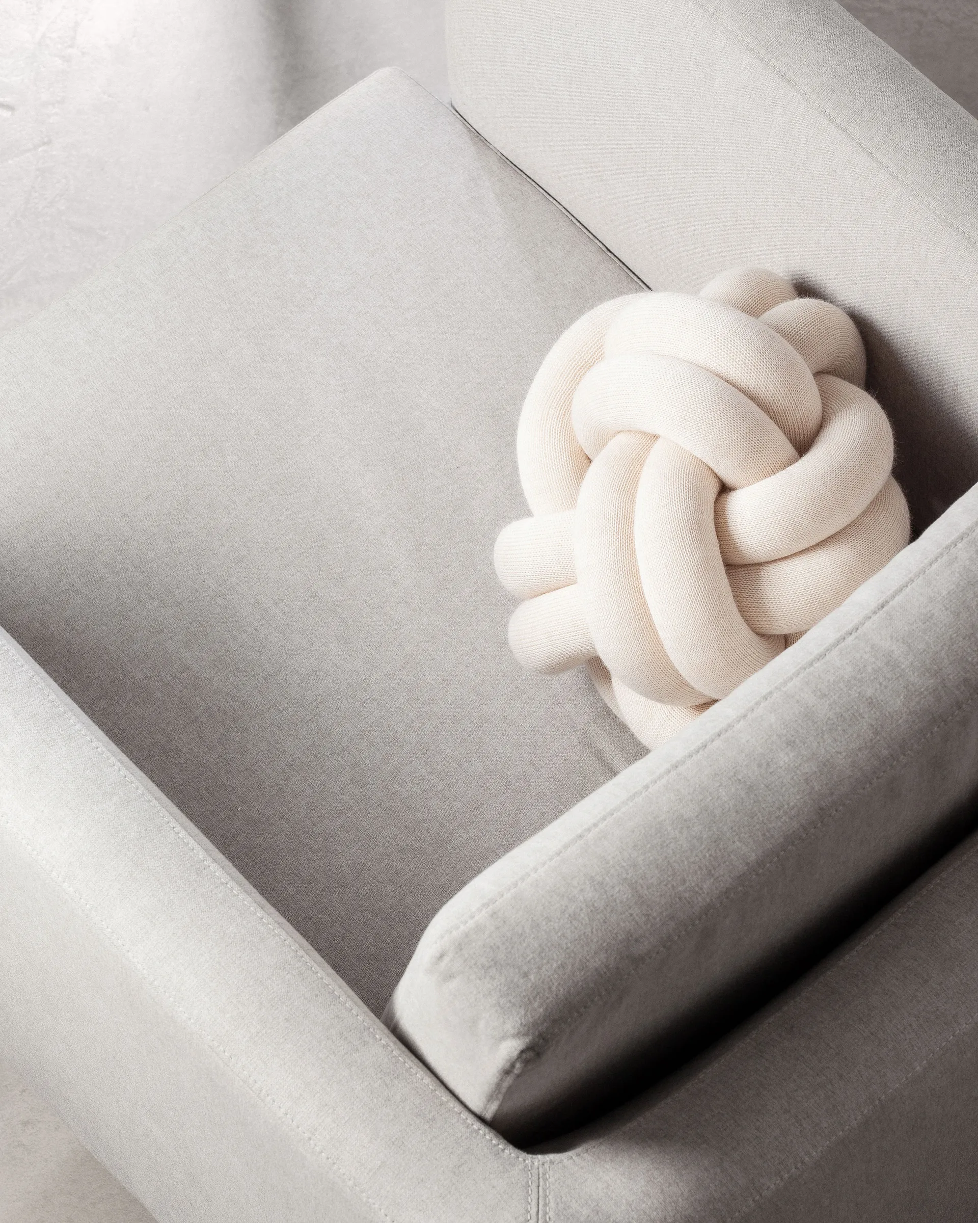 Knot cushion, cream Design House Stockholm