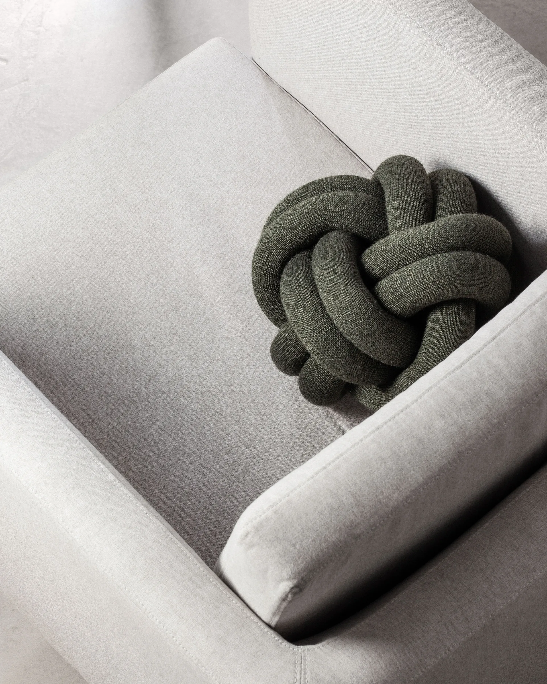Knot cushion, forest green Design House Stockholm