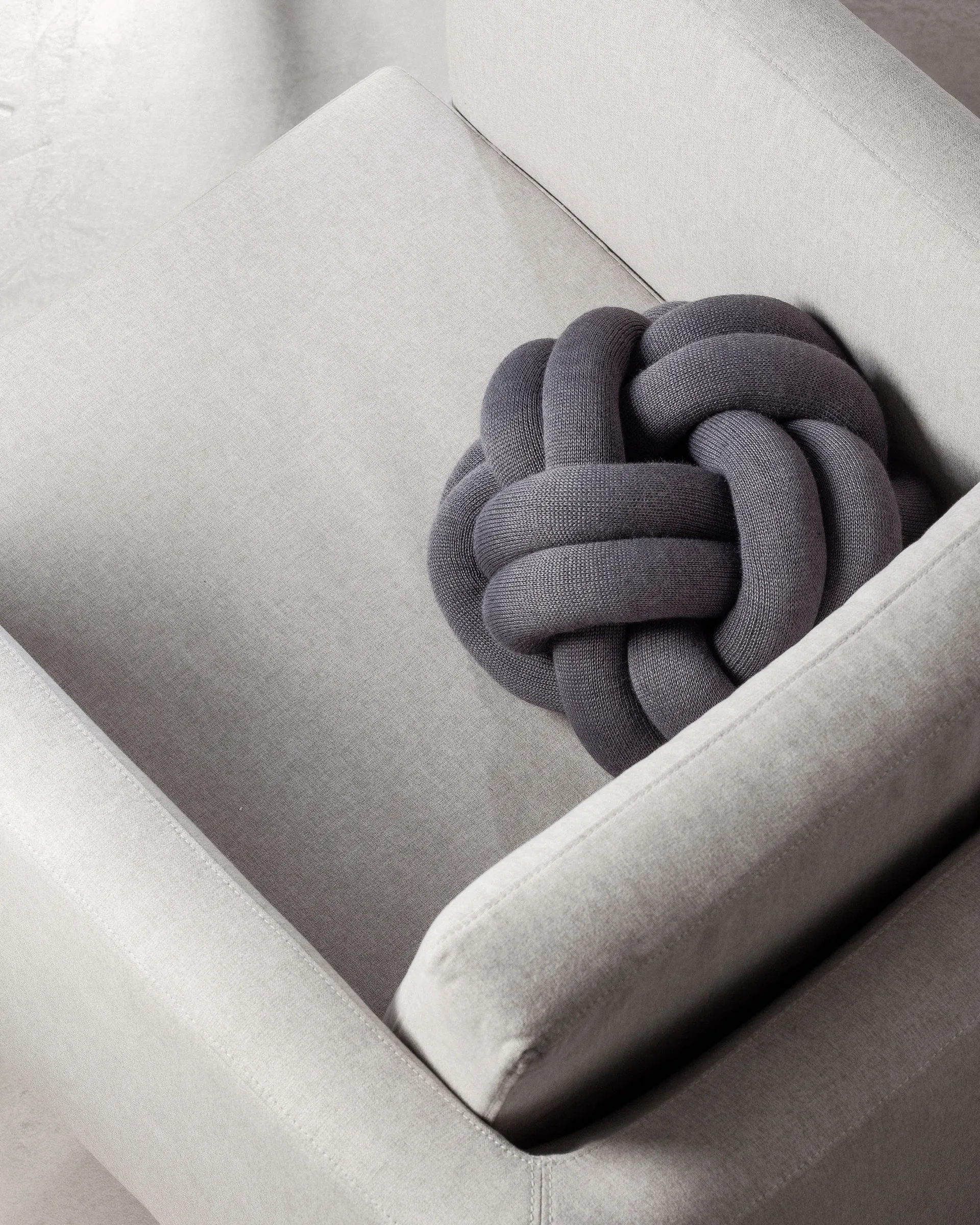 Knot cushion, grey Design House Stockholm