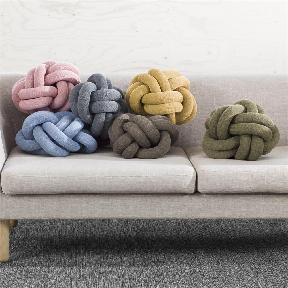 Knot cushion, grey Design House Stockholm