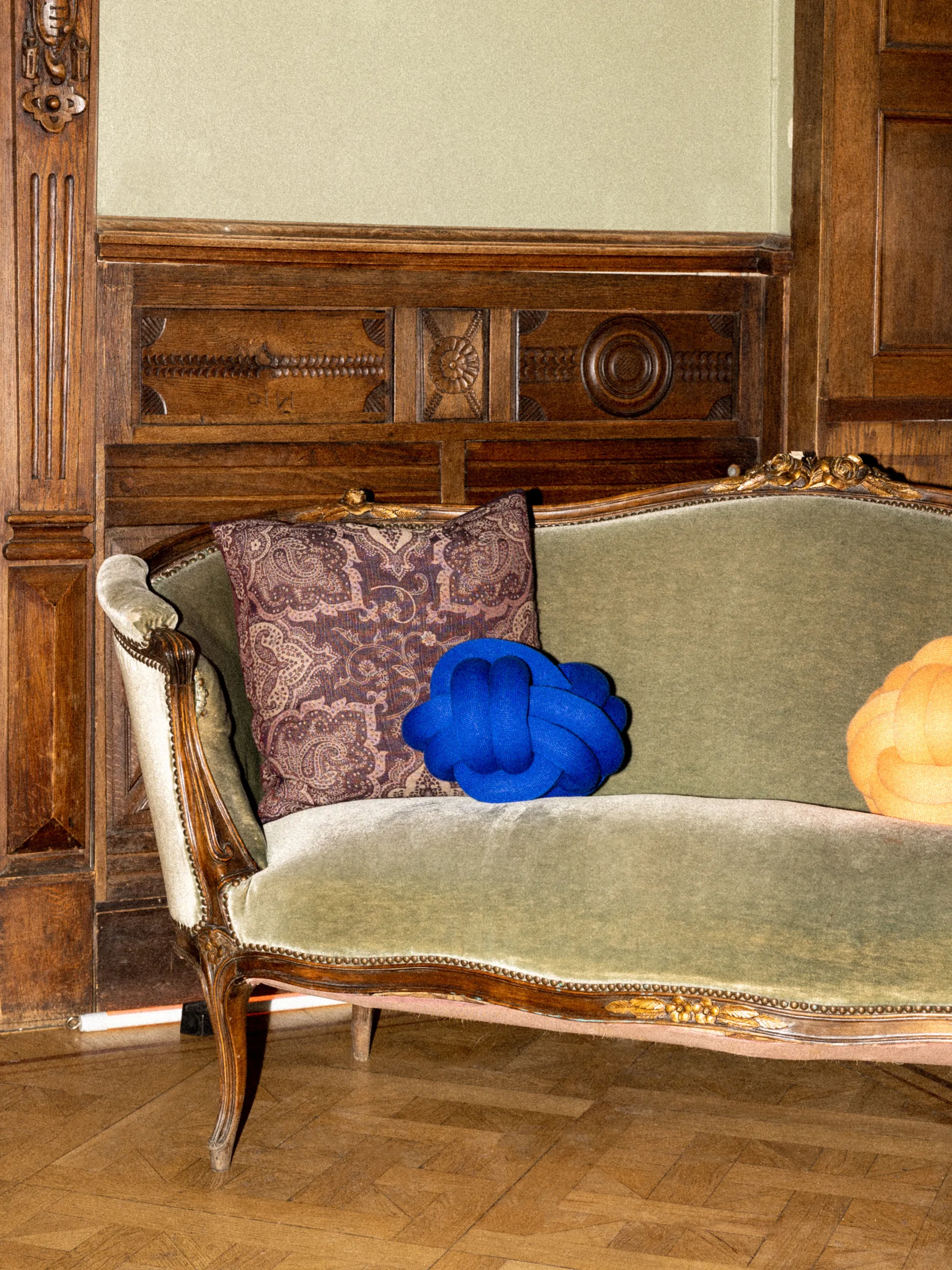 Knot cushion, Klein Blue Design House Stockholm