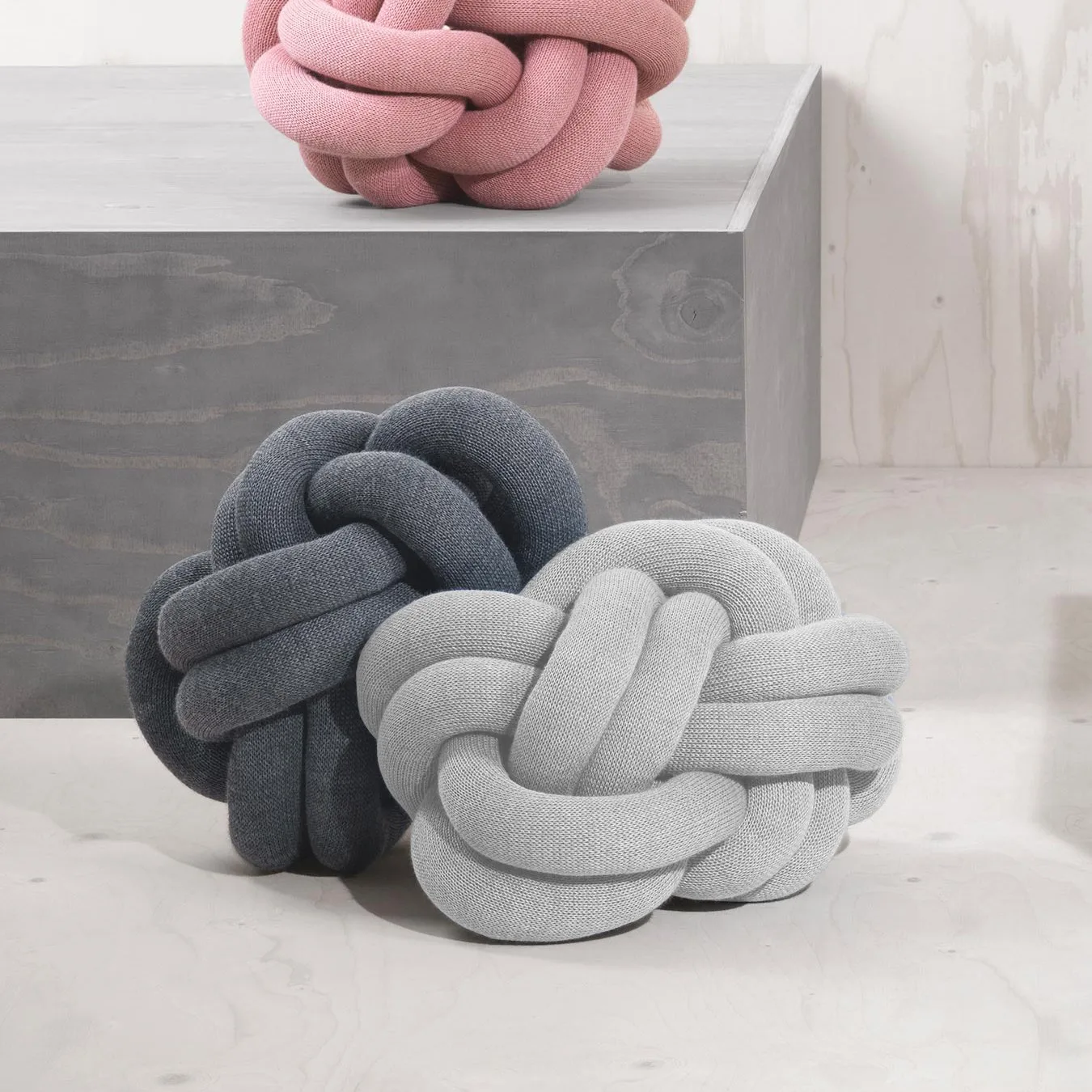 Knot cushion, light grey Design House Stockholm
