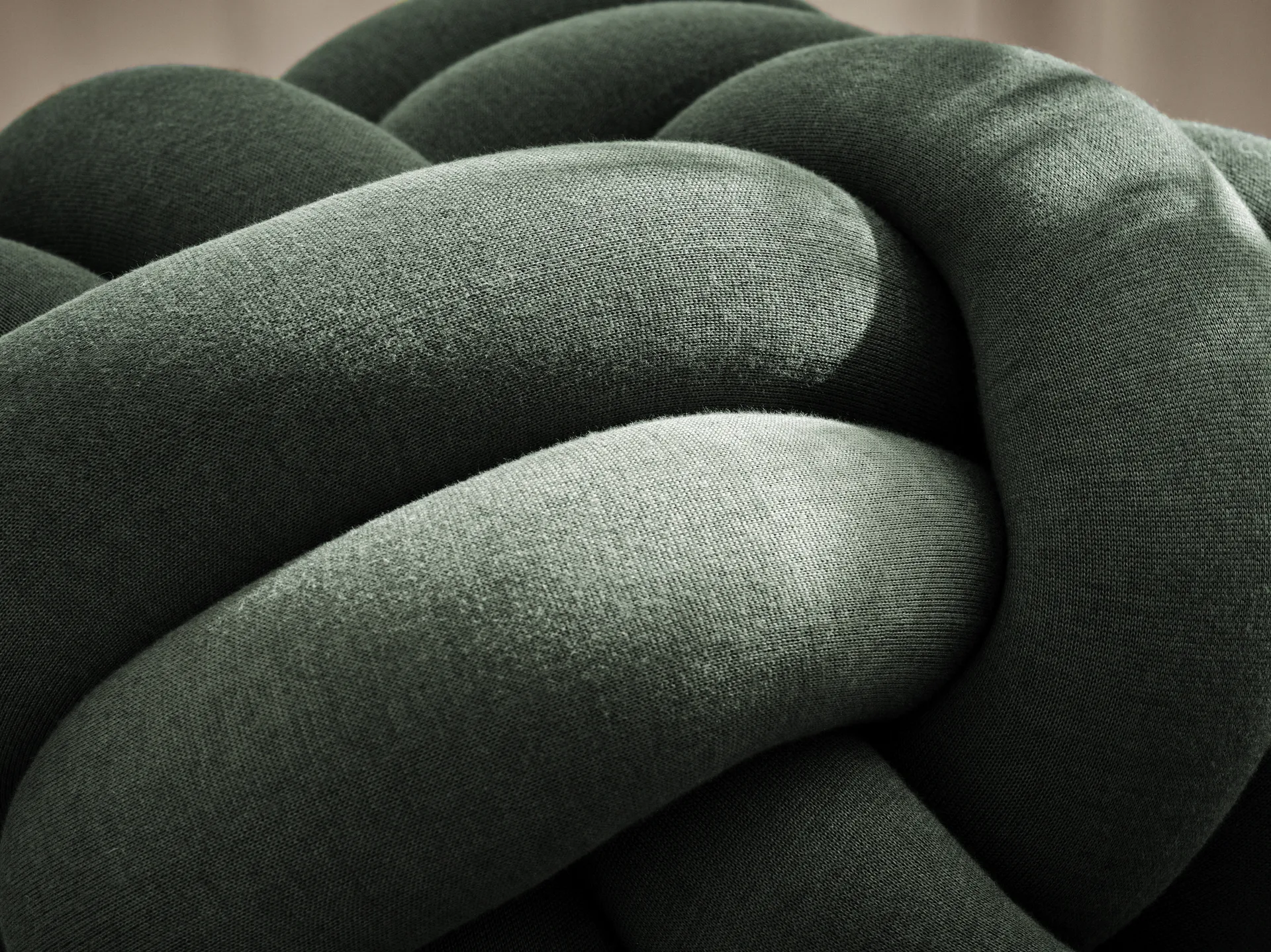 Knot cushion XL, Forest Green Design House Stockholm