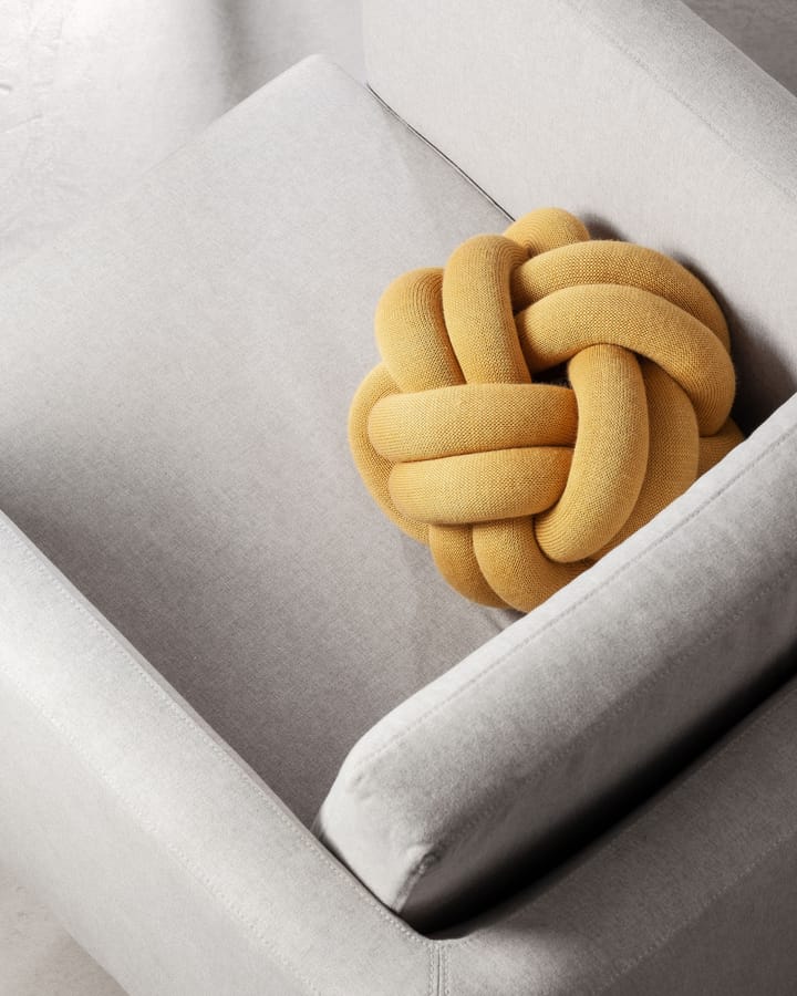Knot pillow - yellow - Design House Stockholm