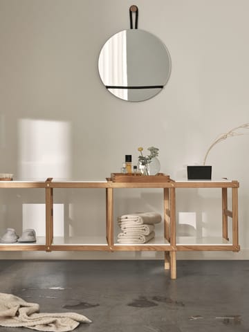 Lasso mirror round - clear-black - Design House Stockholm