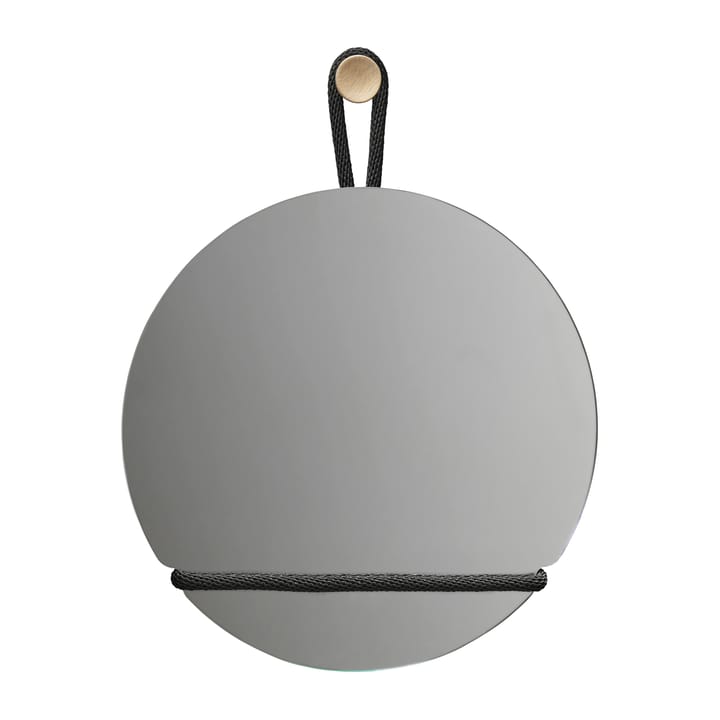 Lasso mirror round - clear-black - Design House Stockholm