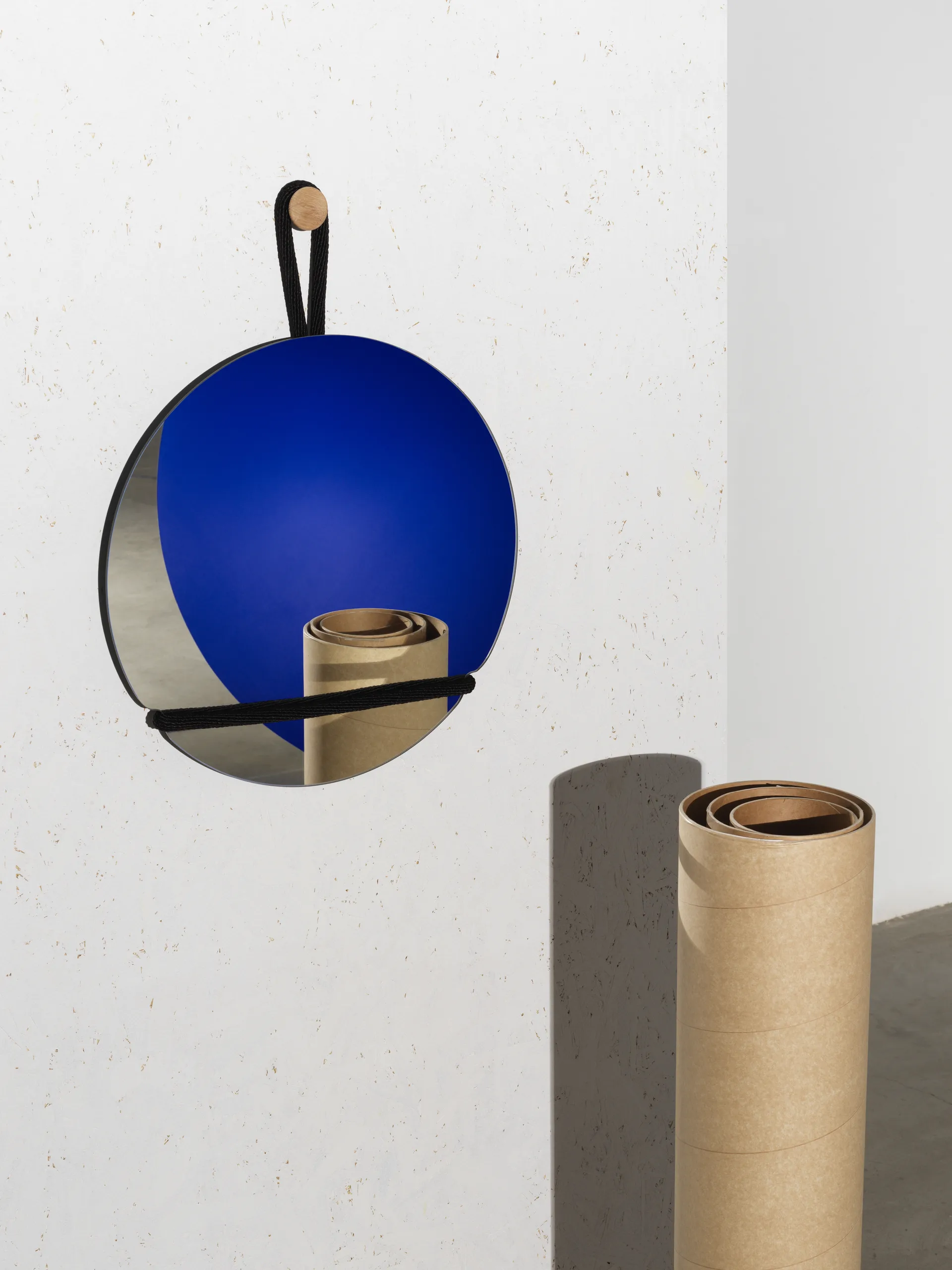 Lasso mirror round, clear-black Design House Stockholm