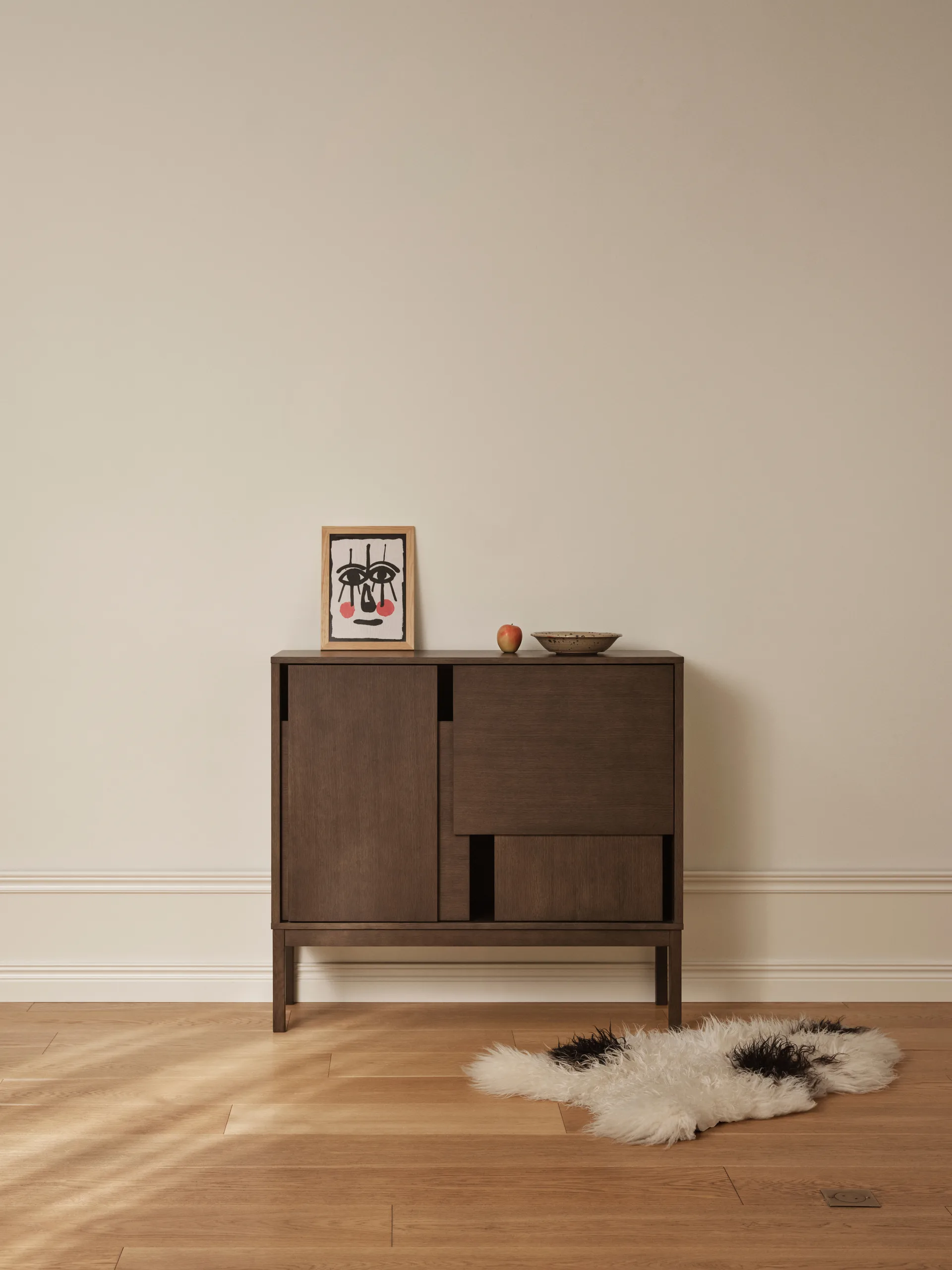 Layer sideboard, Dark oak, 120x110, with legs Design House Stockholm