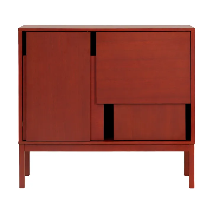 Layer sideboard - Red, 120x110, with legs - Design House Stockholm
