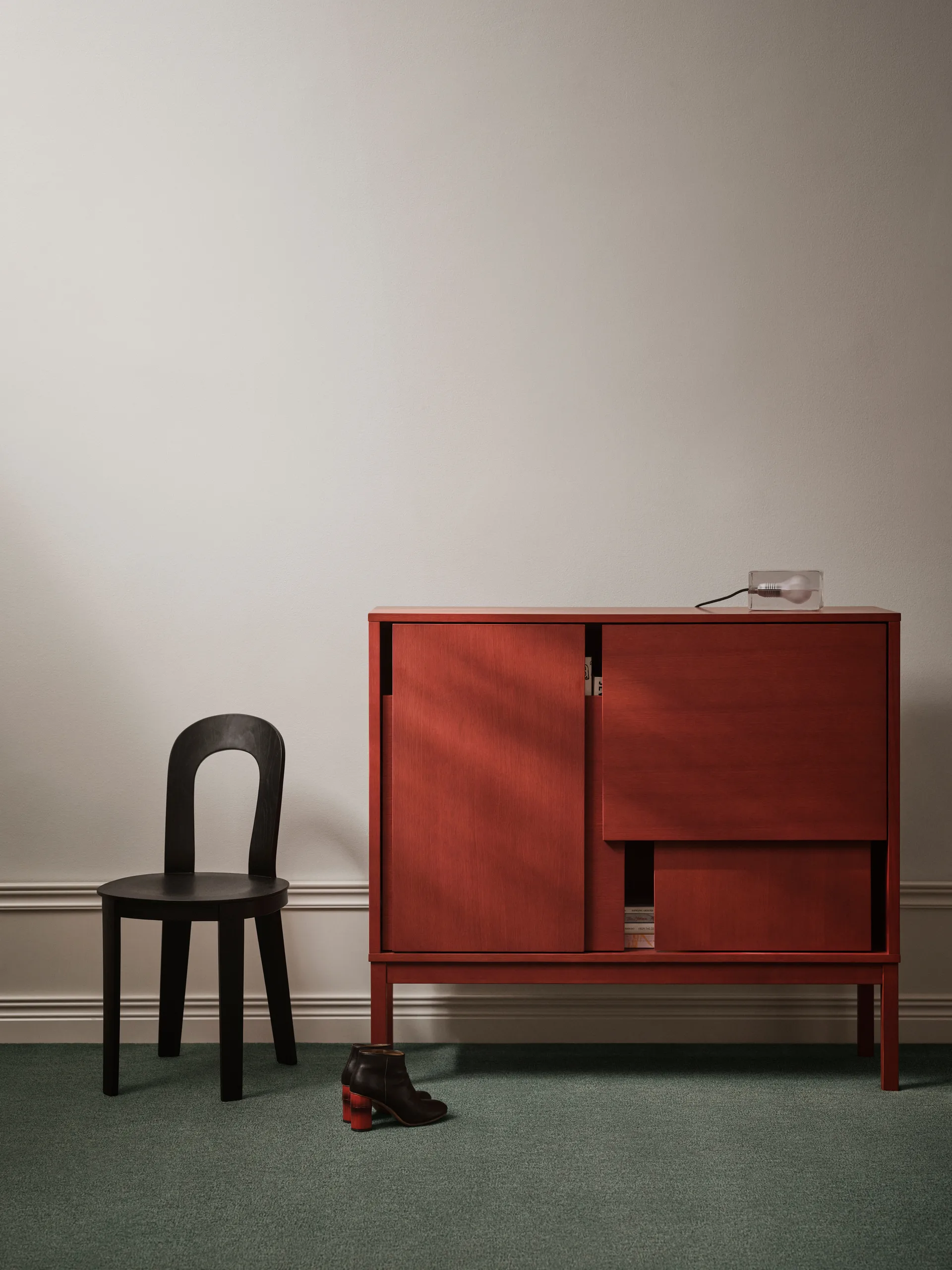 Layer sideboard, Red, 120x110, with legs Design House Stockholm