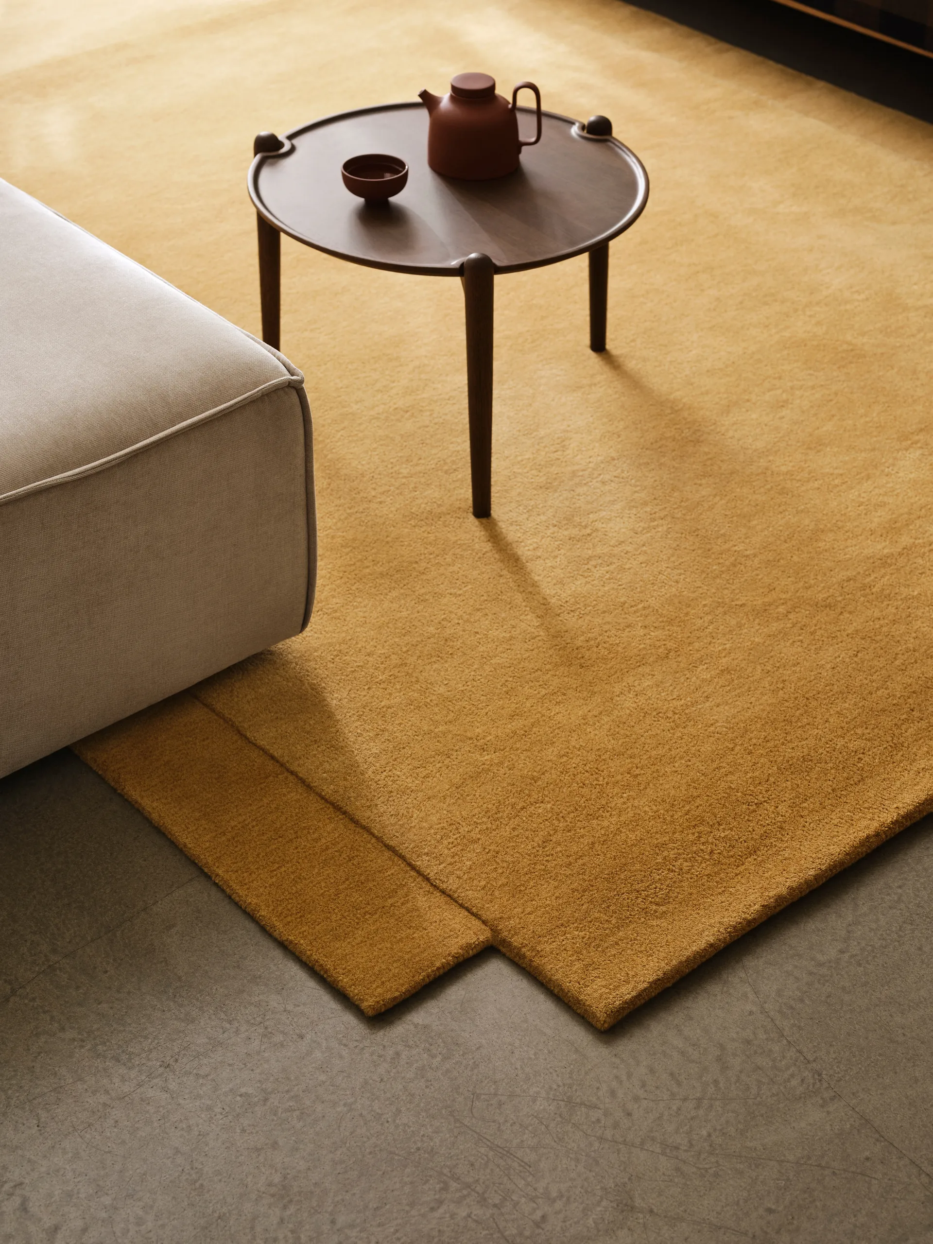 Level rug, 250x350 cm yellow ochre Design House Stockholm