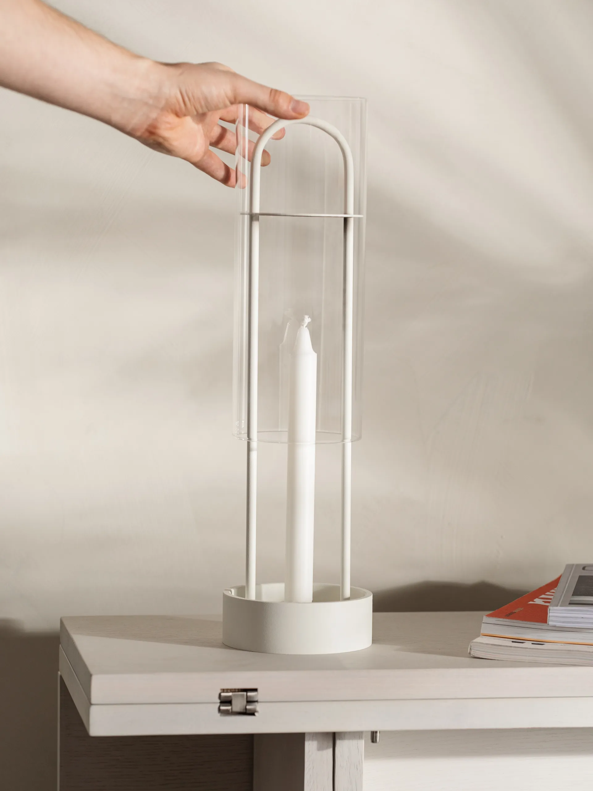 Lotus hurricane lantern, white Design House Stockholm