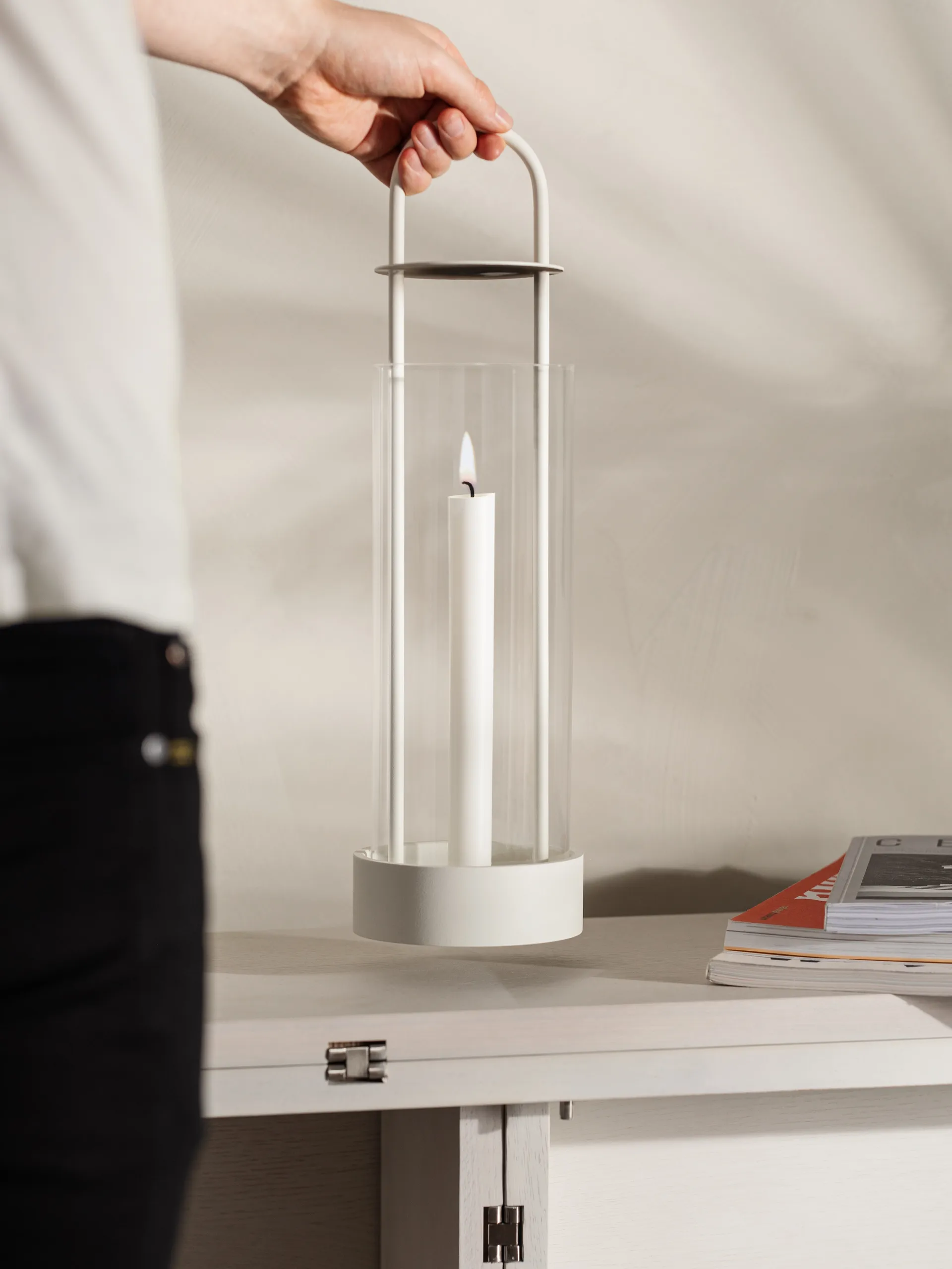 Lotus hurricane lantern, white Design House Stockholm