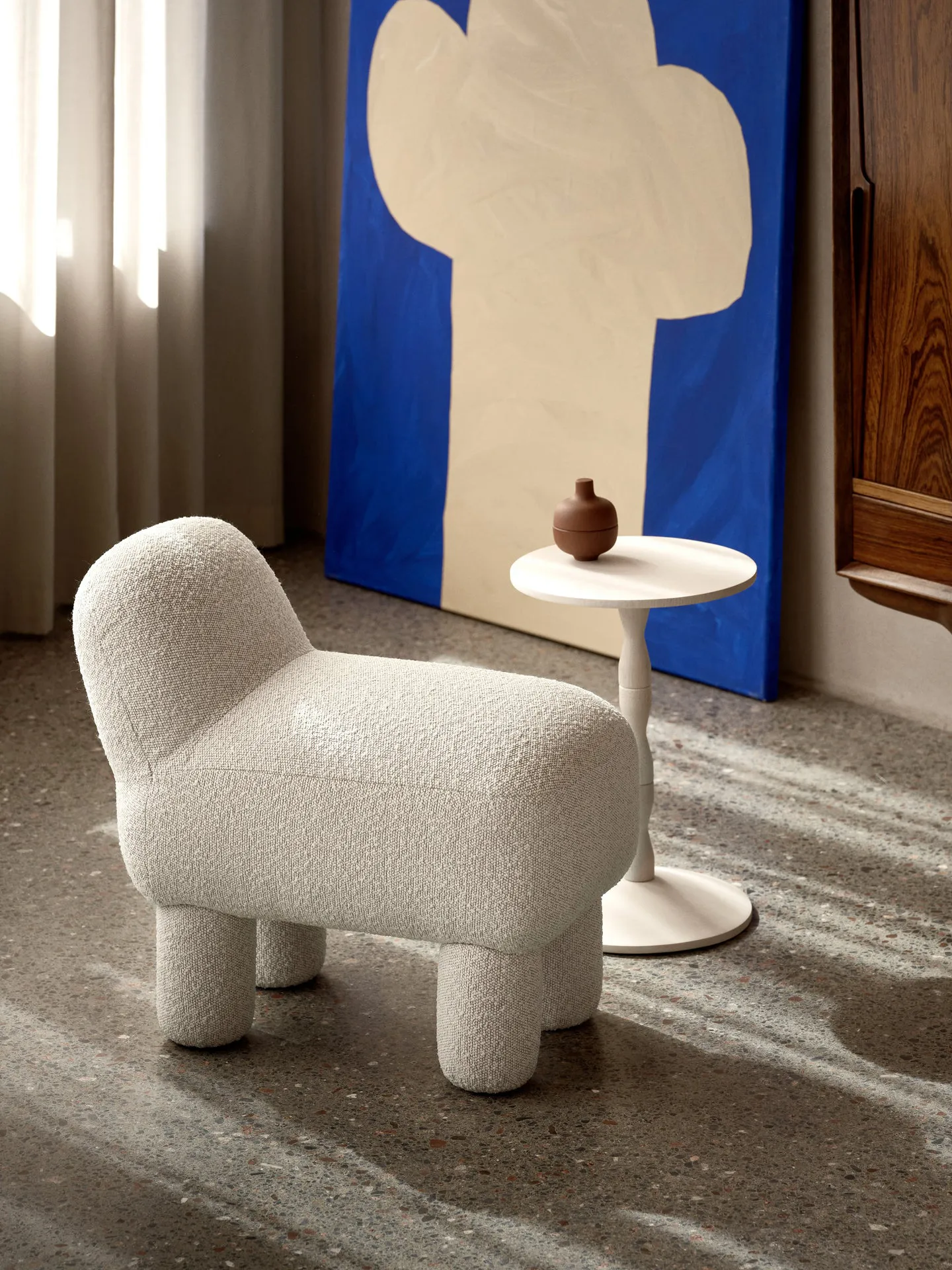 Lulu sit pouf 36x65 cm, Cream Design House Stockholm