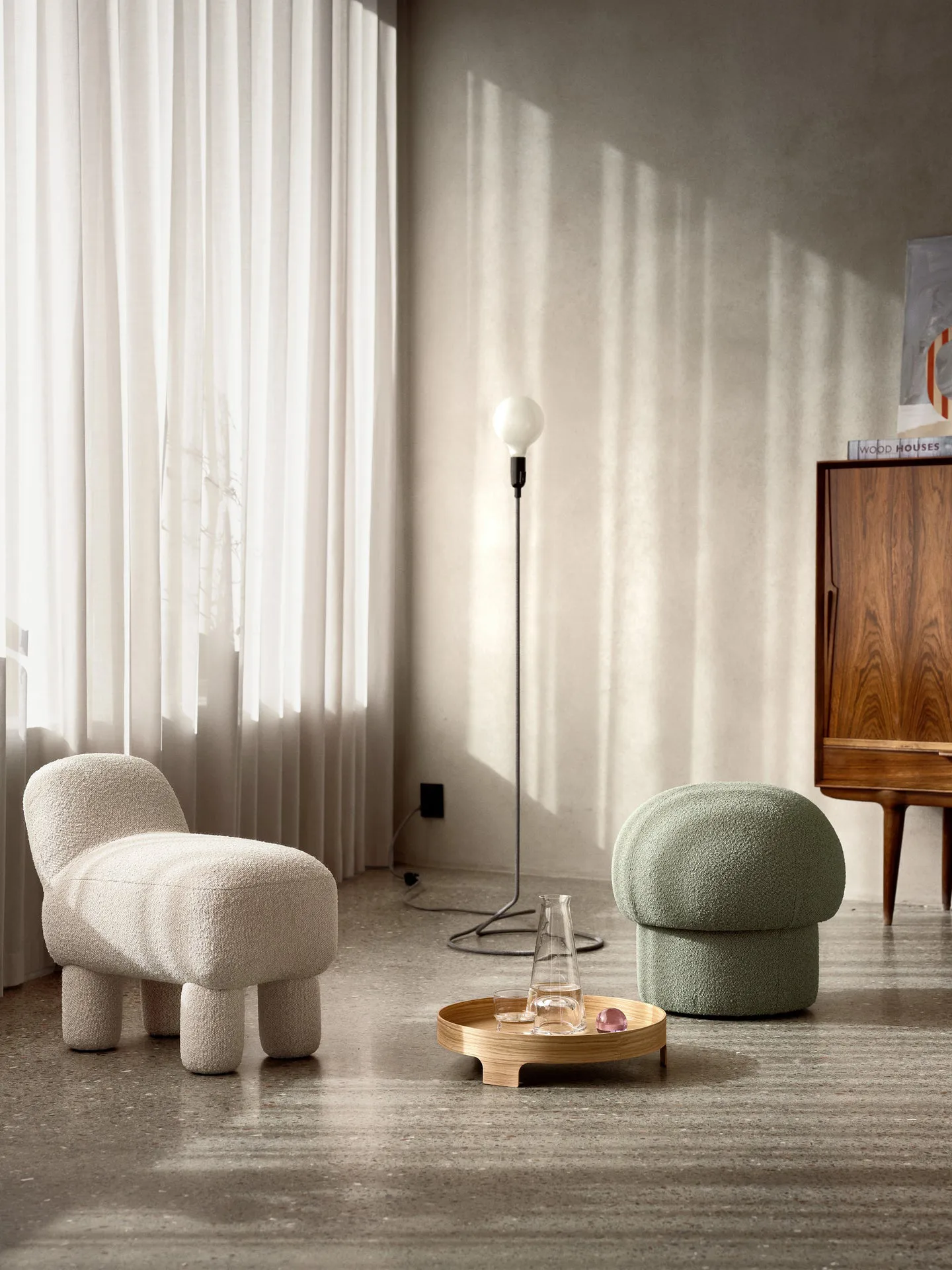 Lulu sit pouf 36x65 cm, Cream Design House Stockholm