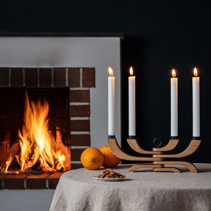 Nordic Light candleholder 4 arms, oak Design House Stockholm