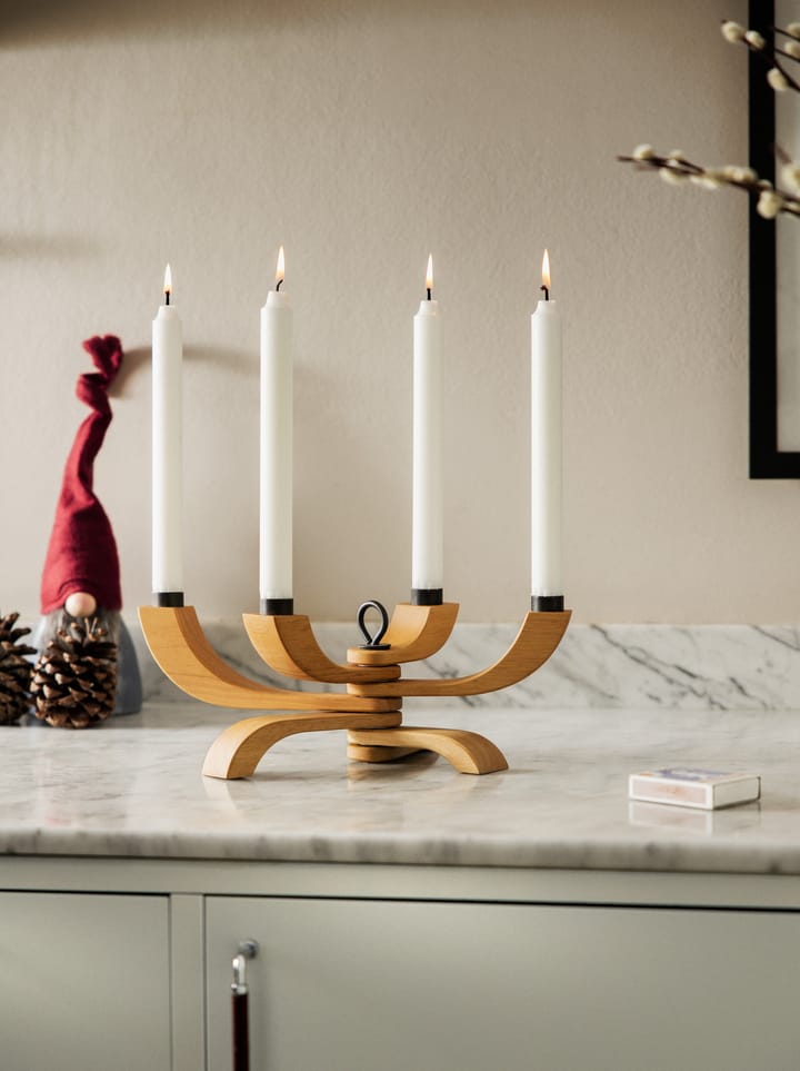 Nordic Light candleholder 4 arms oak