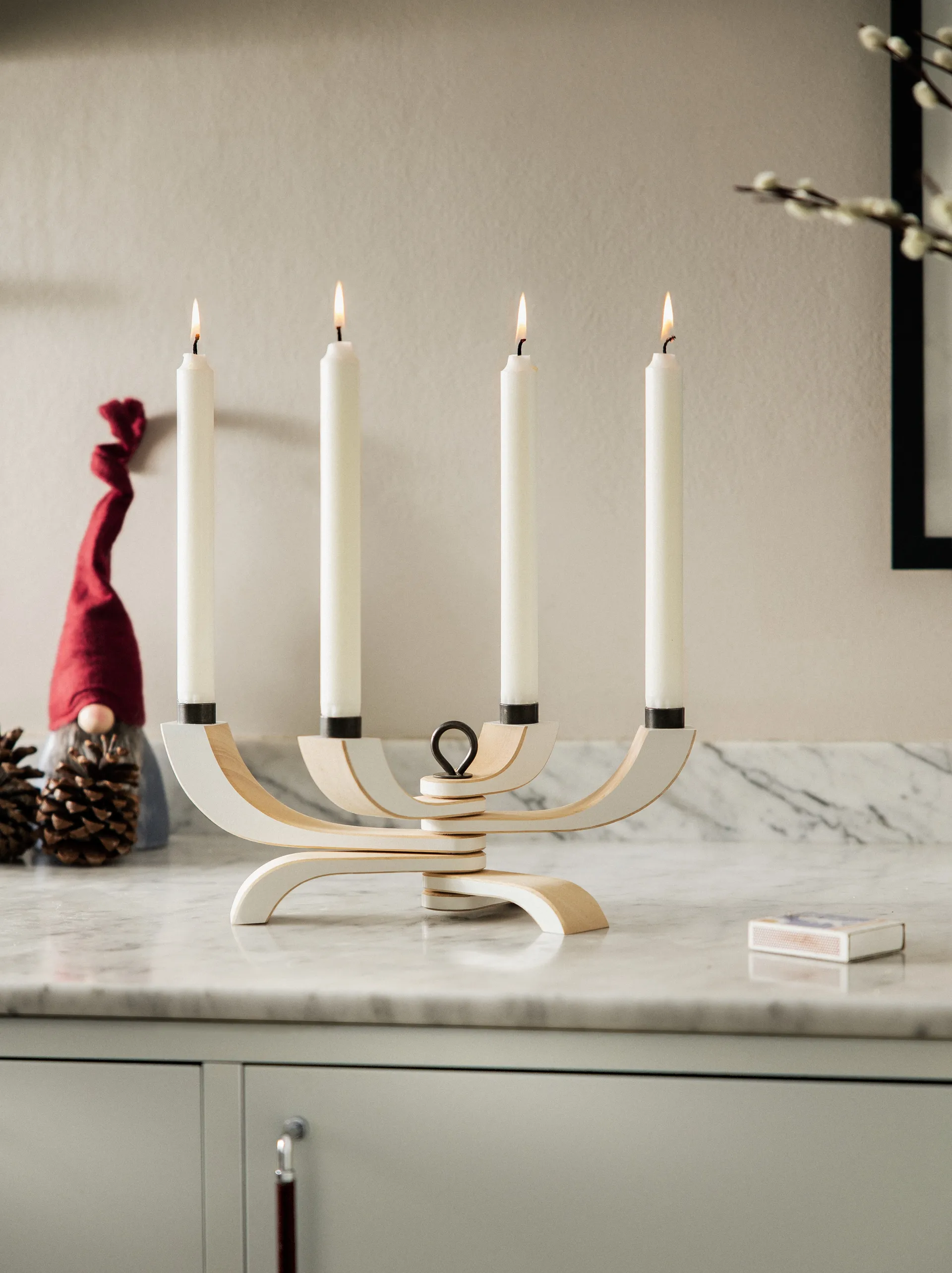 Nordic Light candleholder 4 arms, white Design House Stockholm