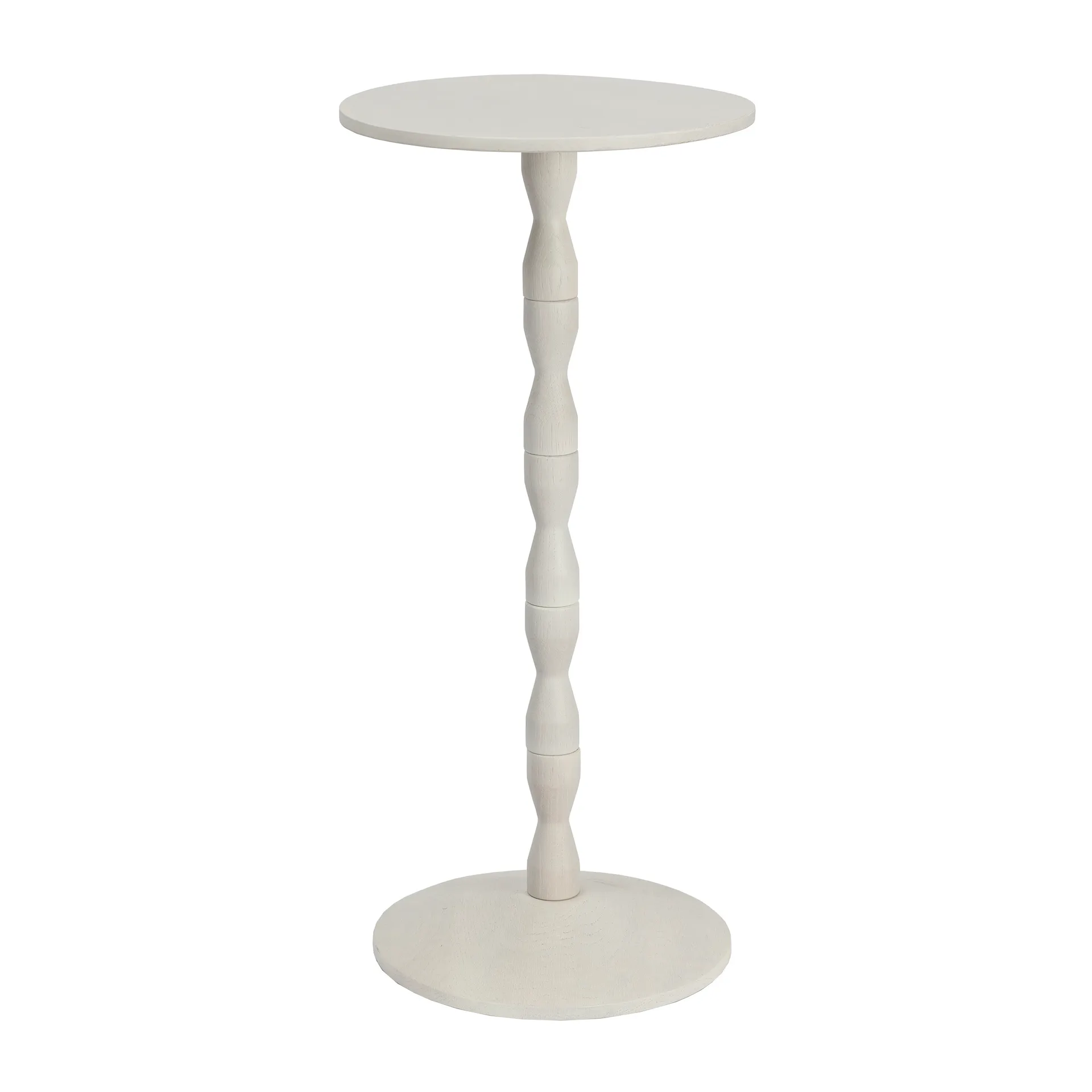 Pedestal table Ø31x67.5 cm, Stained white grey Design House Stockholm
