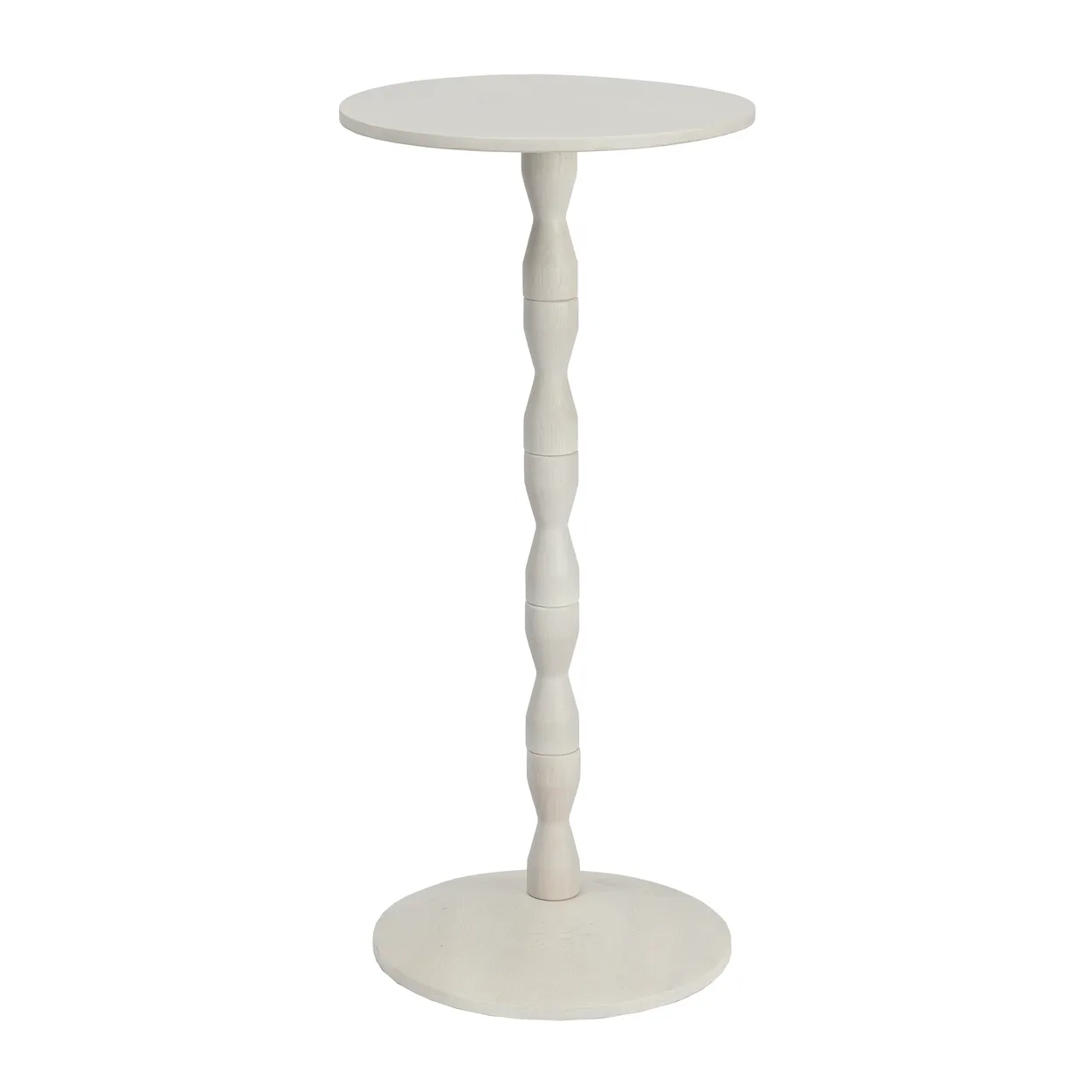 Design House Stockholm Pedestal table o31x67.5 cm Stained white grey