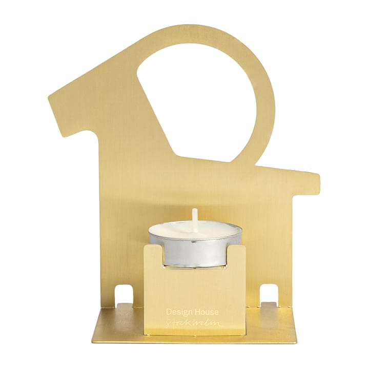 Pop-up tea light holder Christmas goat - brass - Design House Stockholm