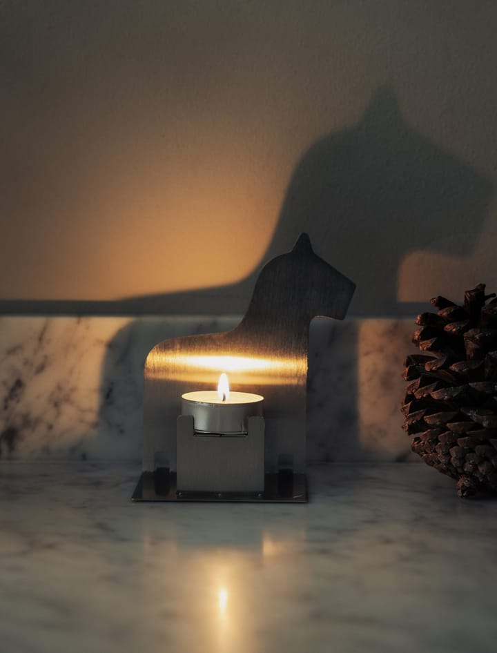 Pop-up tea light holder dala horse, brass Design House Stockholm