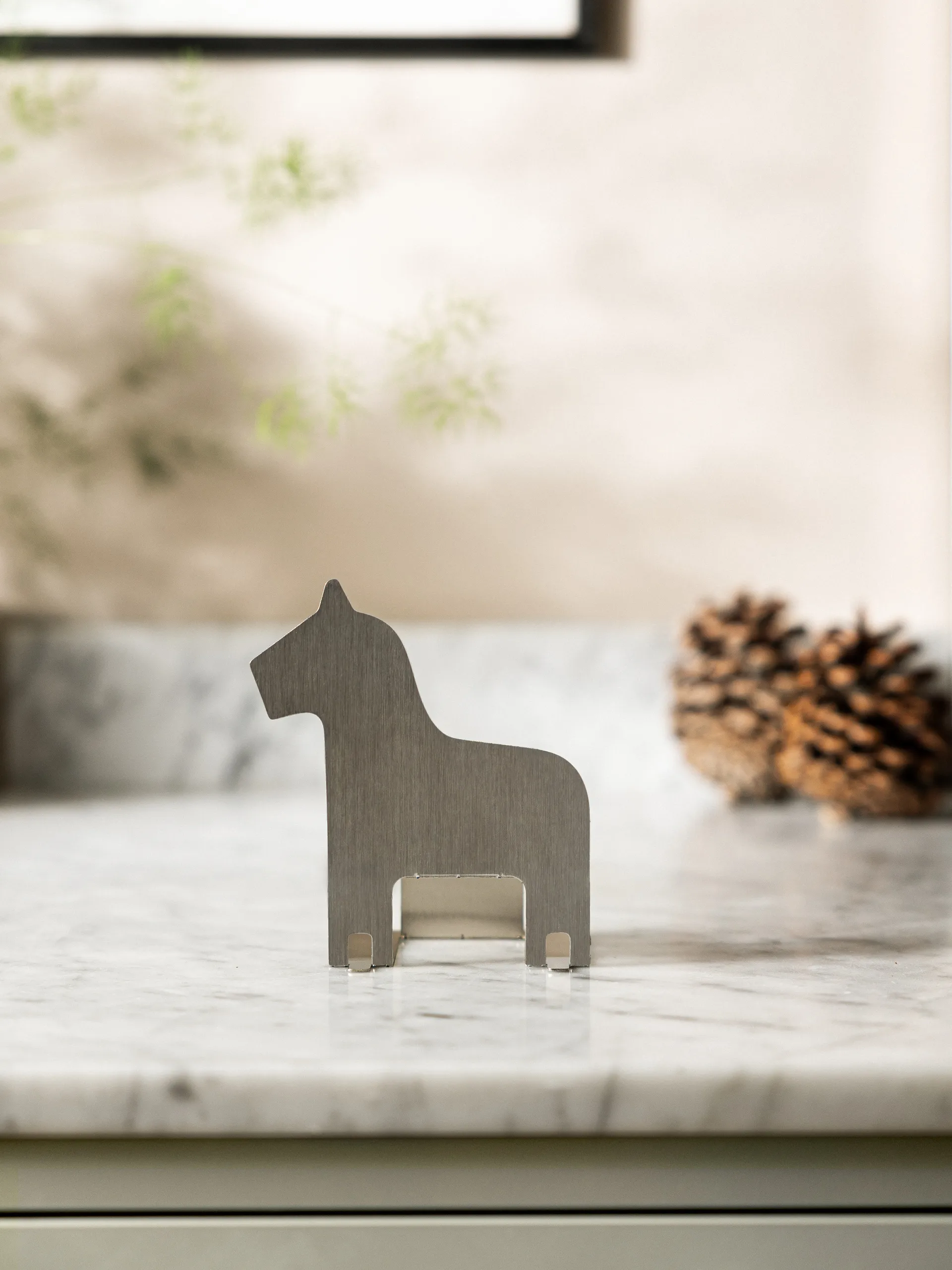 Pop-up tea light holder dala horse, Stainless steel Design House Stockholm