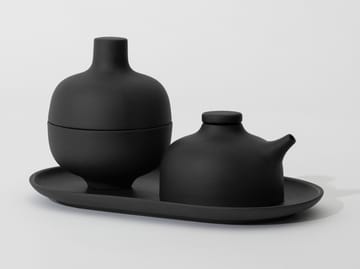 Sand soy sauce bottle 12 cl - Black clay - Design House Stockholm