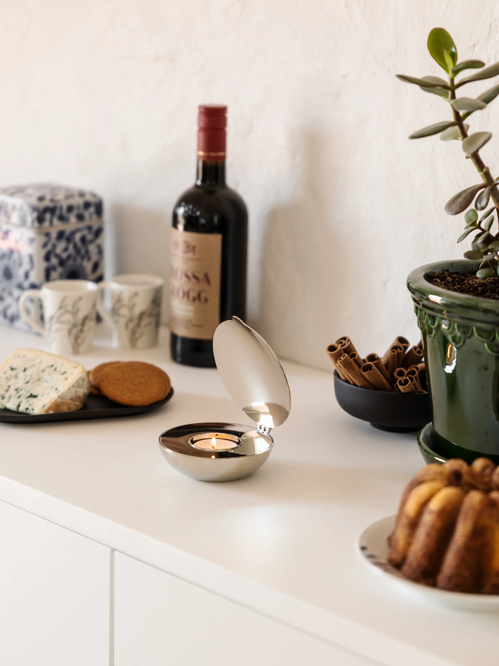 Shell votive, nickel Design House Stockholm