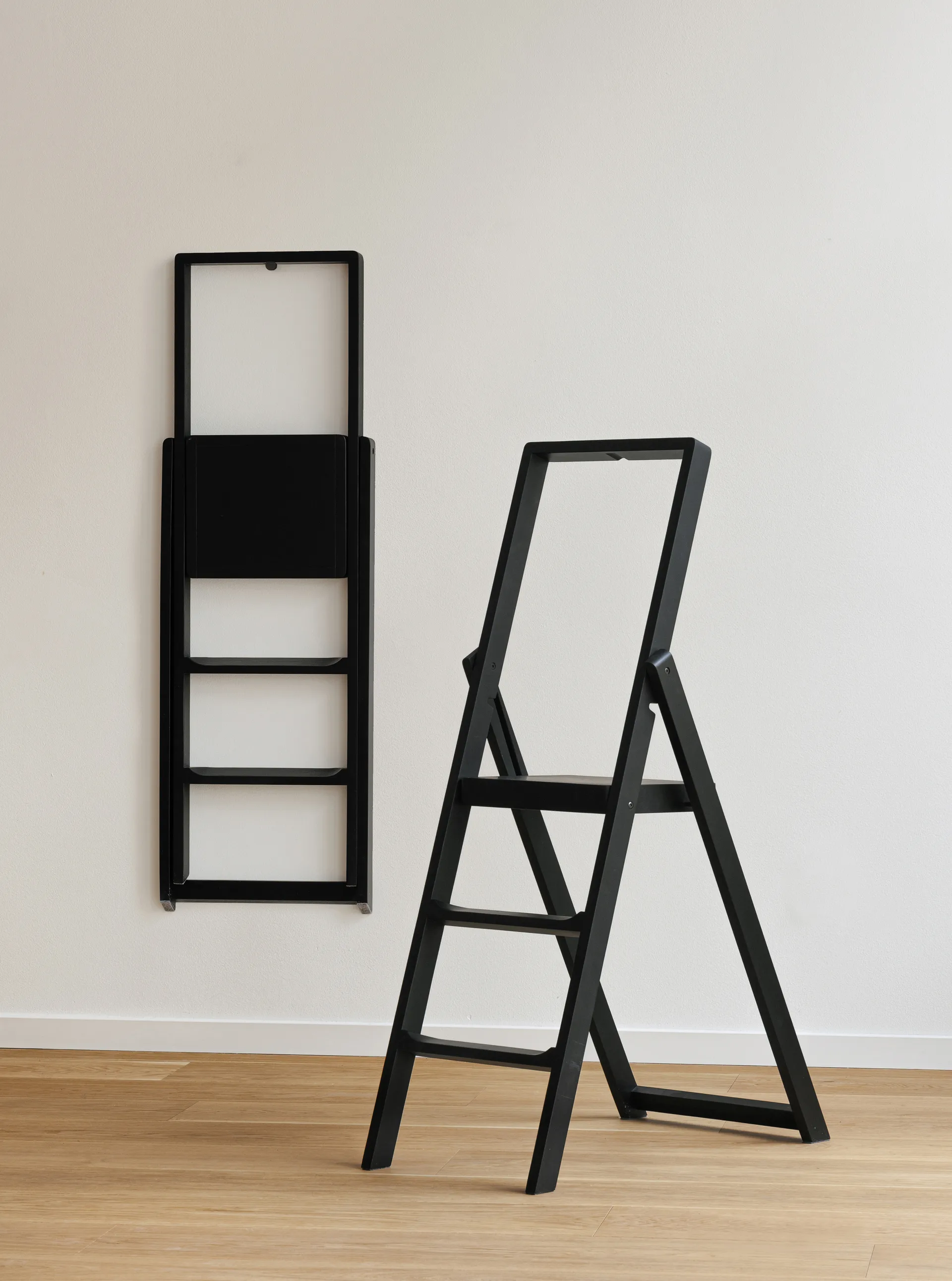 Step ladder, Black-lacquered Design House Stockholm