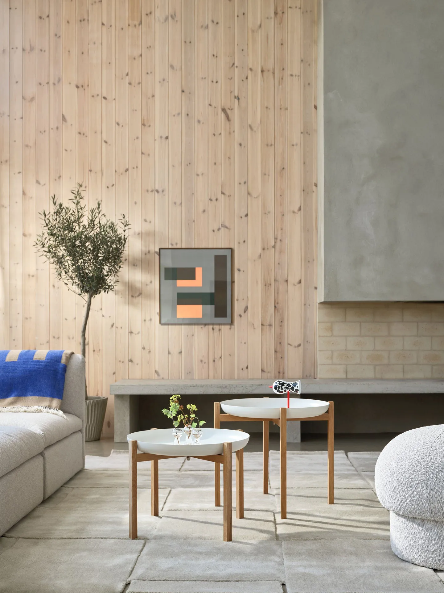 Tablo Table Set side table, Low white Design House Stockholm