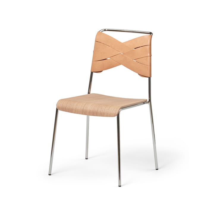 Torso Chair - Oak, natural leather, chrome legs - Design House Stockholm