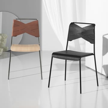 Torso Chair - Oak, natural leather, chrome legs - Design House Stockholm