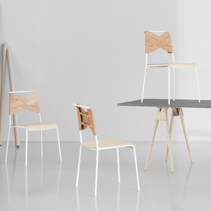Torso Chair - Oak, natural leather, chrome legs - Design House Stockholm