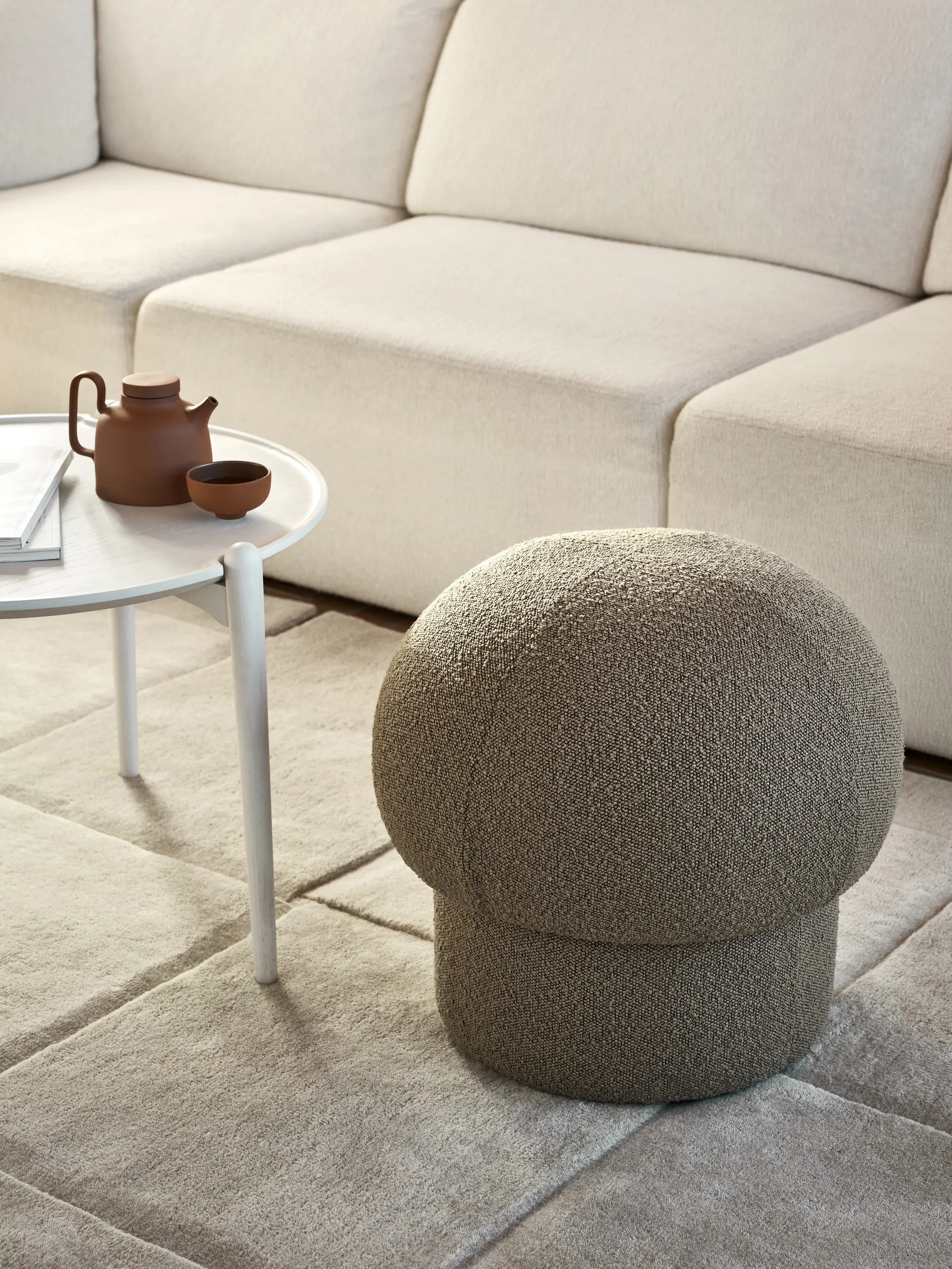Uno pouf Ø50 cm, Brown Design House Stockholm