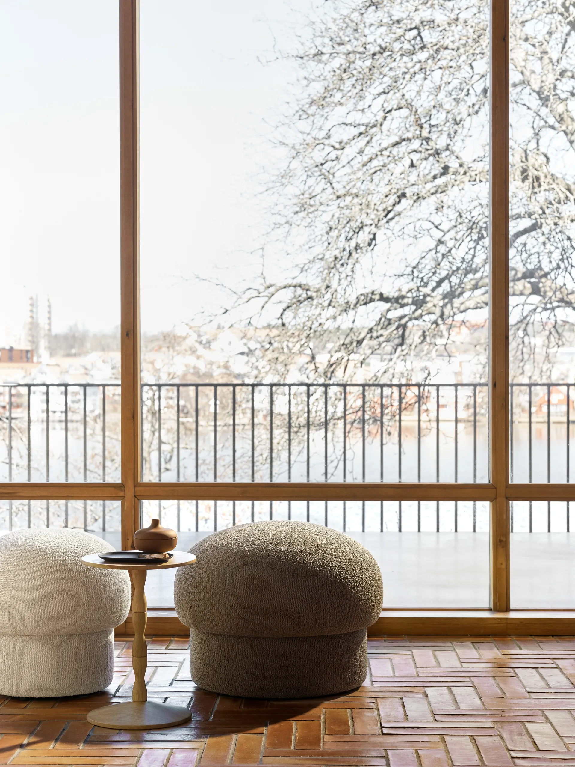 Uno pouf Ø65 cm, Brown Design House Stockholm