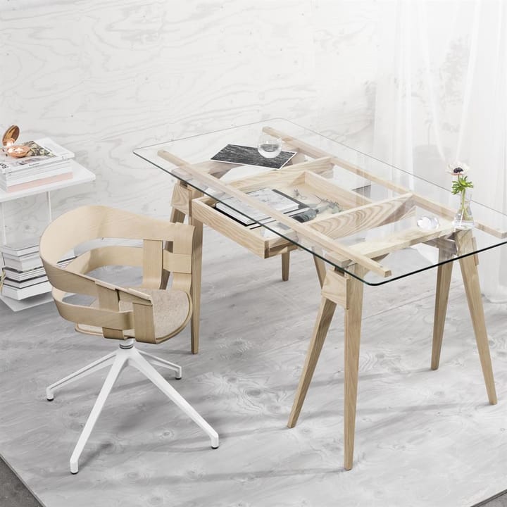Wick Chair office chair, Box-white metal legs Design House Stockholm