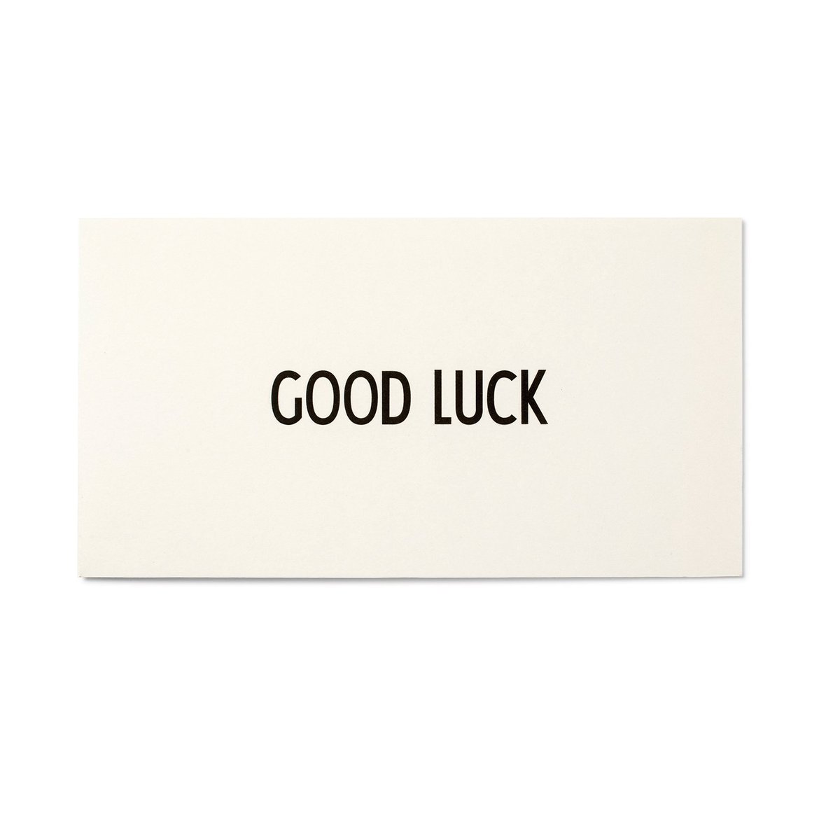 Design Letters AJ Vintage ABC card Good Luck | Scandinavian Design | Calendars & notebooks | Black
