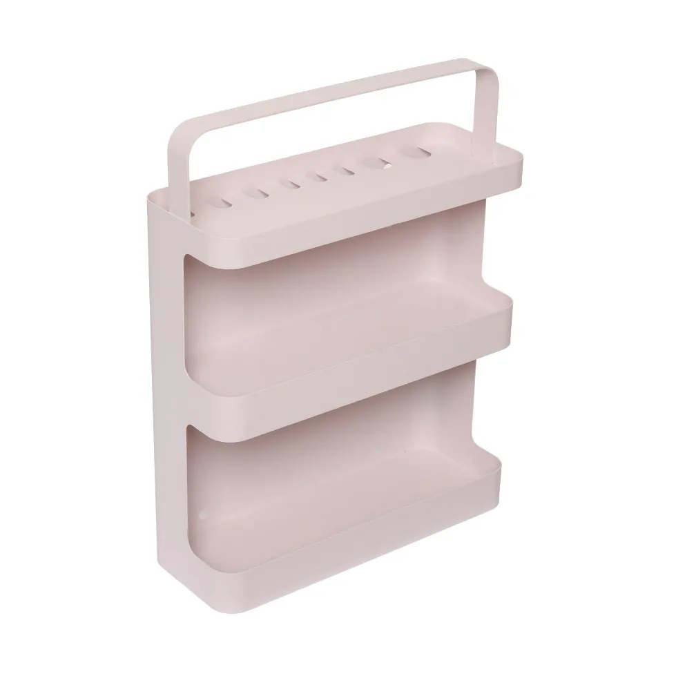Camping portable multi shelf, Beige-pink Design Letters